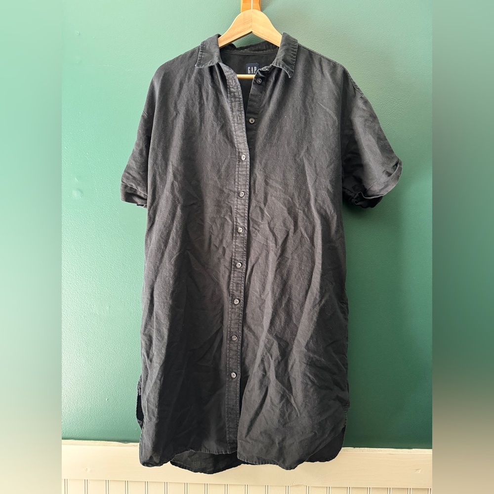 Gap Linen Blend Shirt Dress | Size M